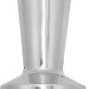 Calcador de café polido com base plana de 53 mm em aço inoxidável