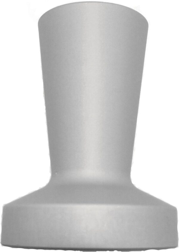 Calcador de café acetinado com base plana de 53 mm em aço inoxidável