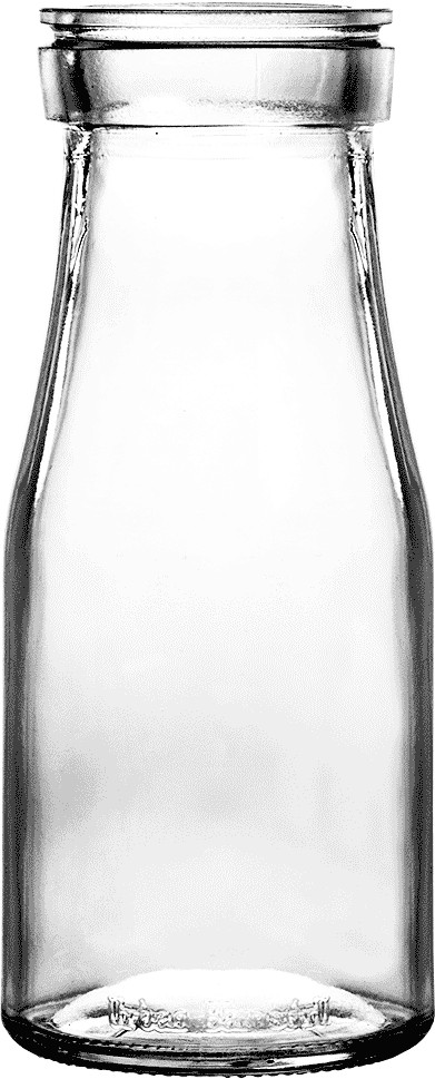 Garrafa de leite vintage 35 cl, boca e gargalo