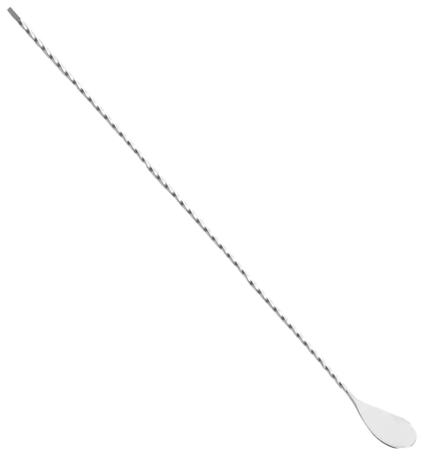 colher de bar 30 cm em aço inoxidável com cabo em espiral