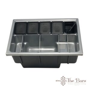 Workstation de encastrar cinzenta em ABS e policarbonato, 84,5 cm