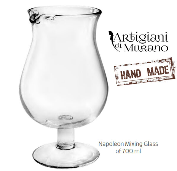 copo misturador de vidro Napoleon 70 cl vintage, 27 cm de altura