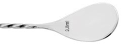 Colher de bar com garfo 28 cm a apanhar uma azeitona