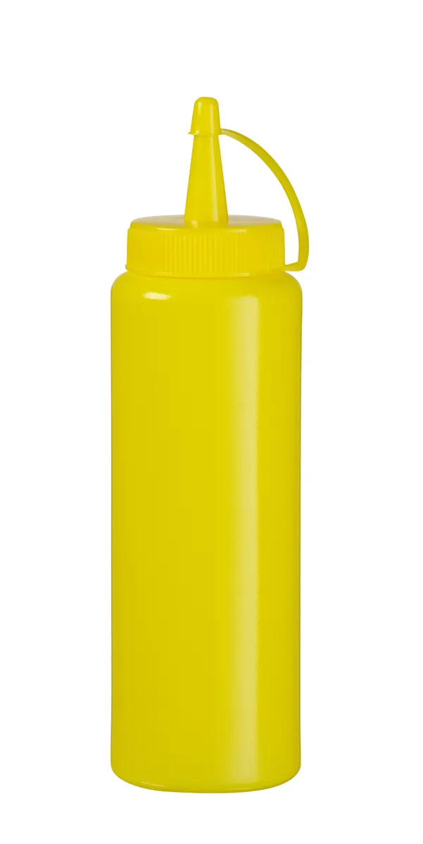 Bisnaga doseadora amarela 350 ml cheia de sumo de limão