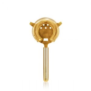 Coador Lumian inox com duas abas de apoio, cinco acabamentos - Ouro