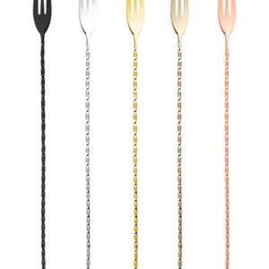 Colher de bar tridente Lumian 40 cm em aço inoxidável 18/10