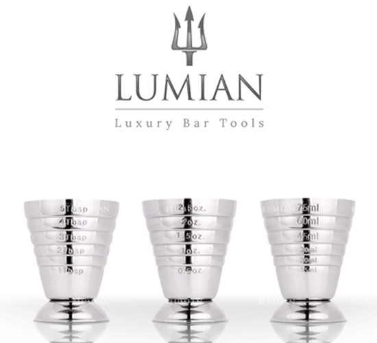jigger doseador Urano Lumian, escalas no interior