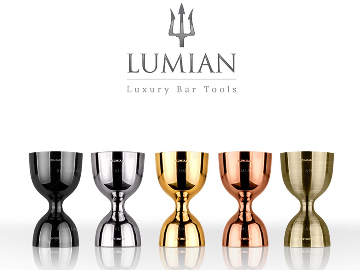 jigger doseador Giove Lumian 30/60 ml em aço inoxidável