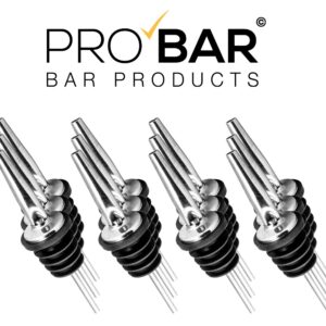 bico doseador inox Metal Pour, embalagem de 12 com base de borracha