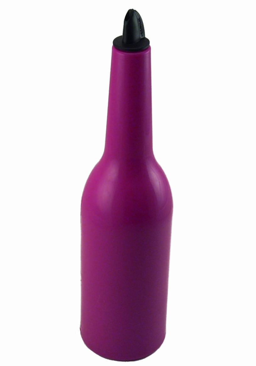 Garrafa de flair 750 ml, 300 mm de altura e base de 80 mm