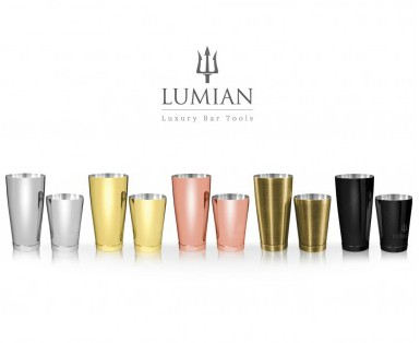 coqueteleira Boston Kenko Lumian, tin de 28 oz e half tin de 18 oz em inox 18/10