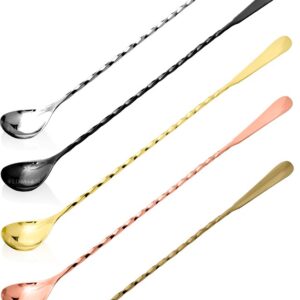 colher de bar Hoffman revestida de 30 cm, cabo em espiral