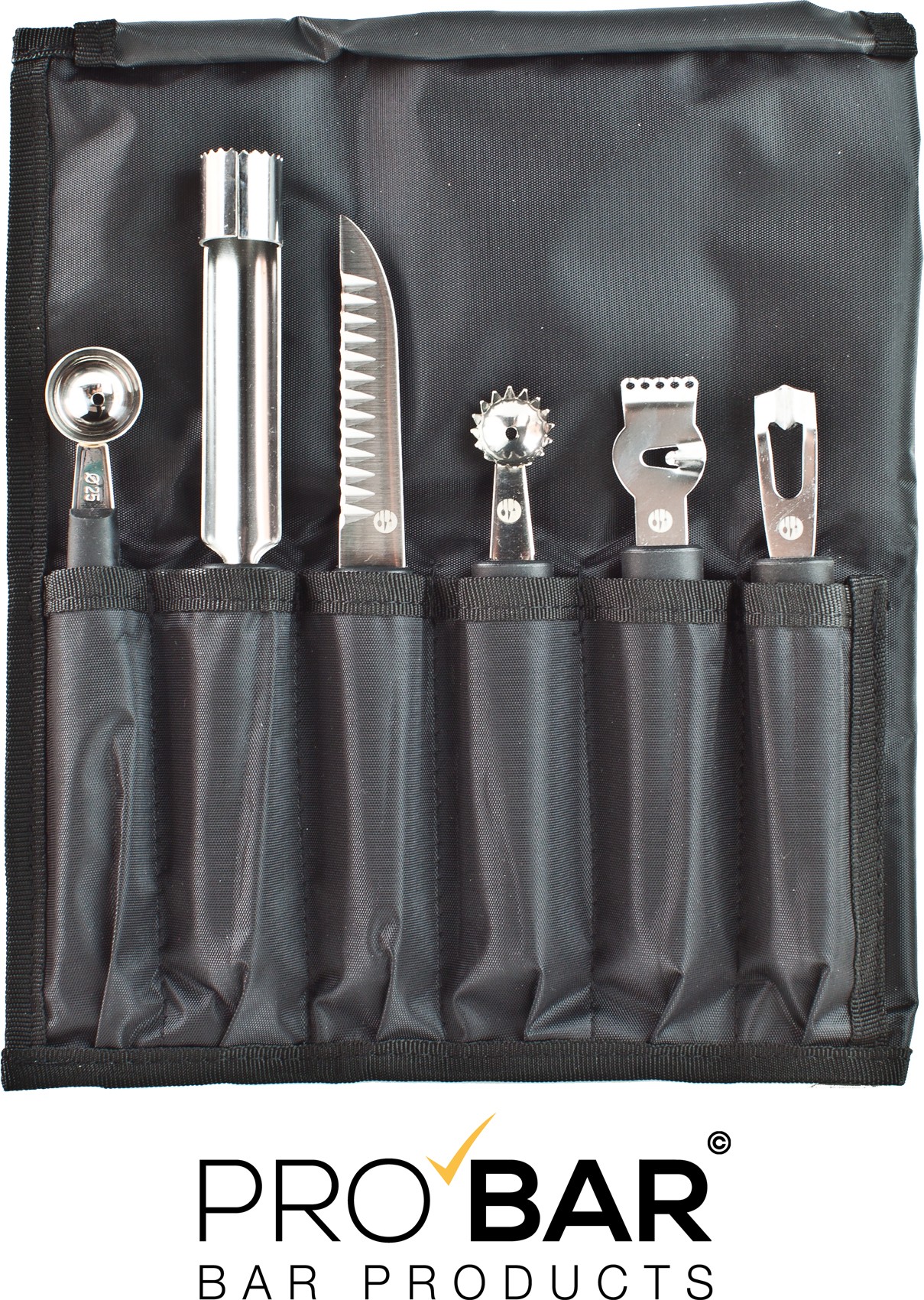 kit de decoração de fruta com seis utensílios em aço inoxidável