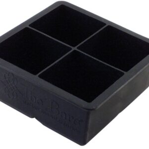 Forma de gelo cubo grande em silicone alimentar para 4 cubos