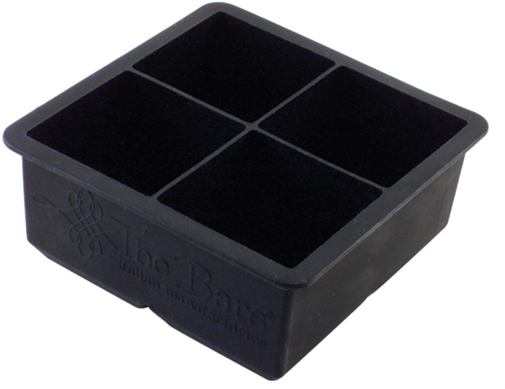 Forma de gelo cubo grande em silicone alimentar para 4 cubos