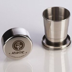 caneca de absinto em inox 16 cl com fecho