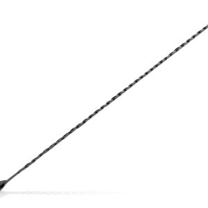Colher de bar Drop 40 cm com ponta em gota, cinco acabamentos - Preto