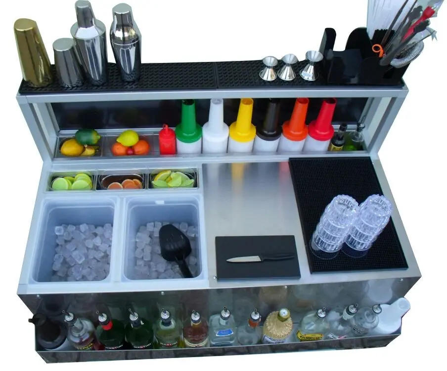 Workstation Bar Comfort, até 9 cubas para fruta e guarnições