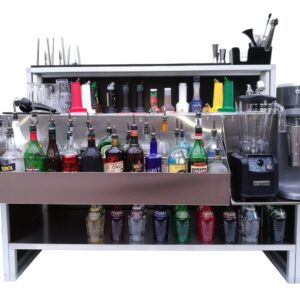 Workstation Bar Professional, balcão portátil de 150 cm em aço