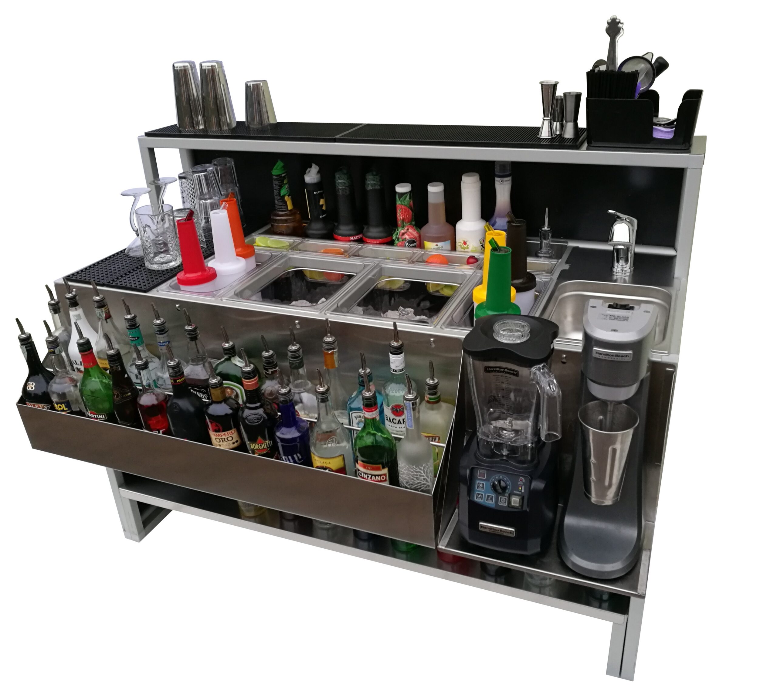 Workstation Bar Professional, cuba com torneira e escoamento