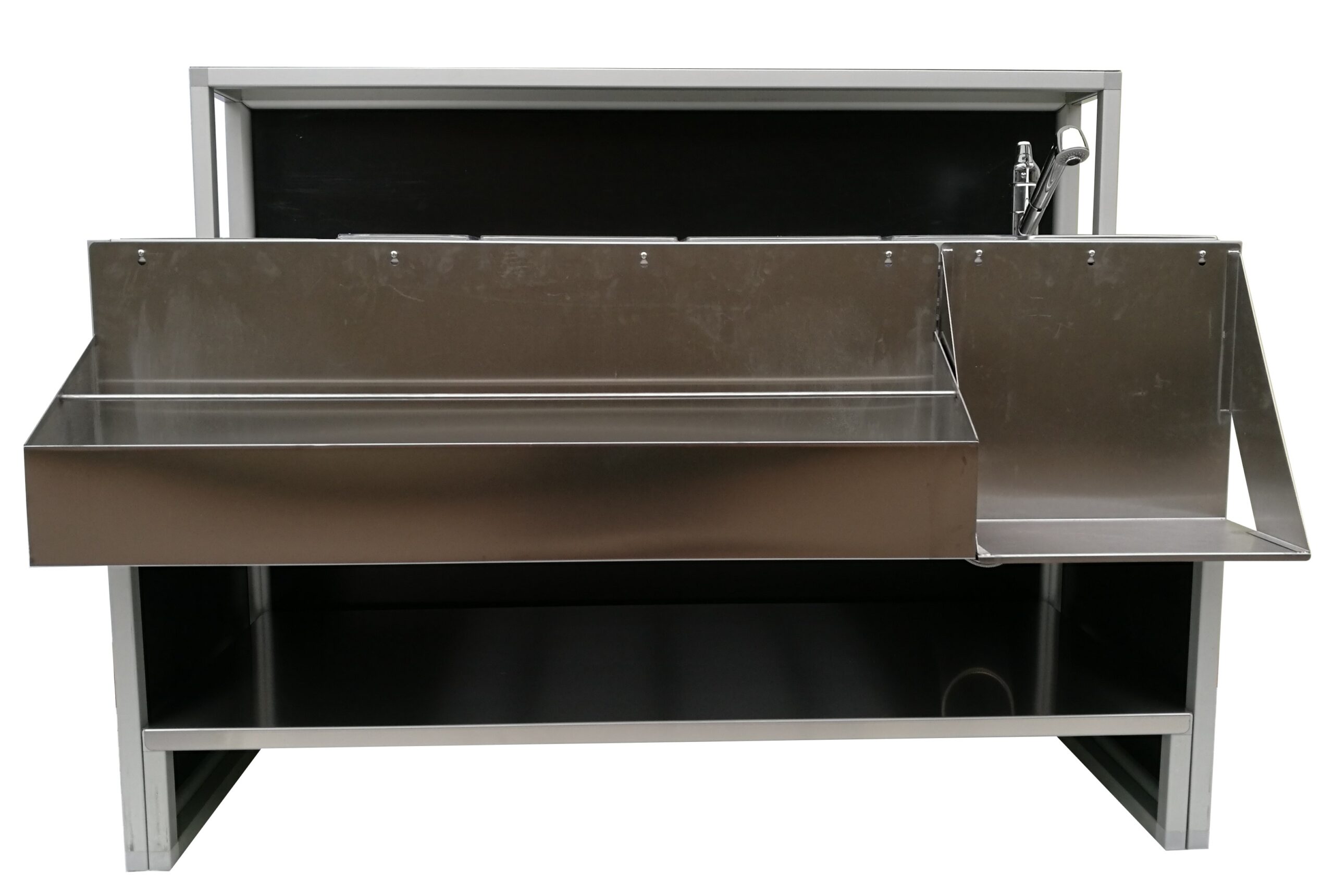 Workstation Bar Professional, prateleira escondida por baixo do plano