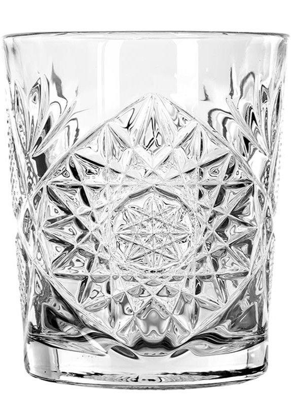 Copo old fashioned Hobstar 35 cl, medidas de 10,6 por 8,9 cm