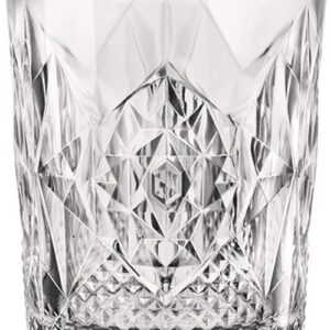 Copo old fashioned Stone 40 cl com talhes e relevos de inspiração do início do século XX