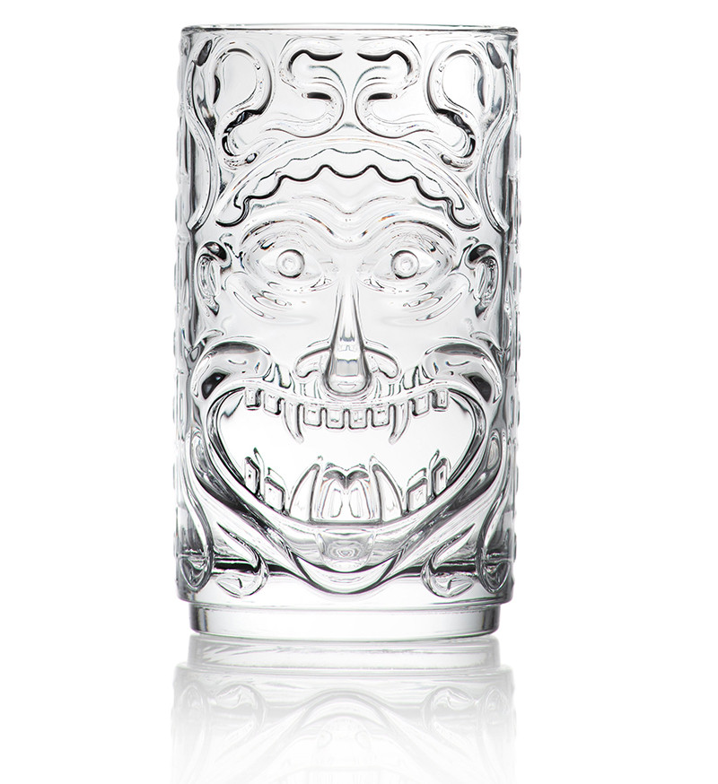 caneca tiki Etruria 45 cl com gelo picado e guarnição alta