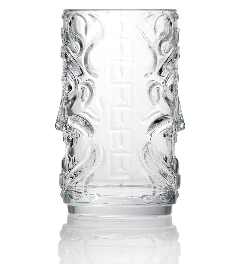 caneca tiki Etruria 45 cl, relevo da máscara