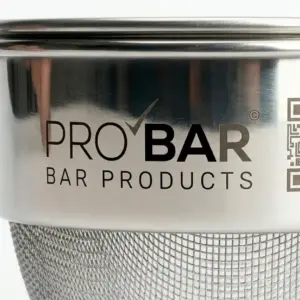 gravação laser mono com logótipo de bar numa coqueteleira em inox
