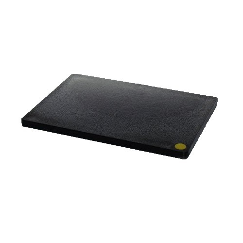 Tábua de corte preta de 33 x 23 cm em polietileno para o balcão