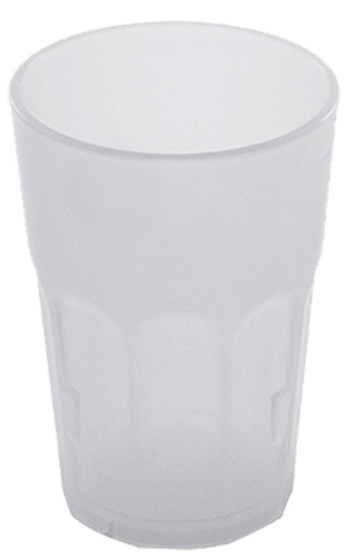 copo reutilizável Rock Juice 35 cl em polipropileno branco leitoso, inquebrável e empilhável
