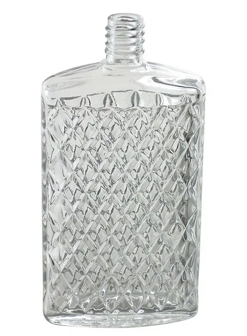 garrafa Yarai com tampa, vidro lapidado de 200 ml