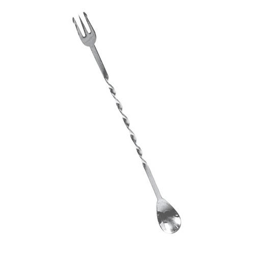 Colher de bar com garfo 28 cm Nettuno em aço inoxidável
