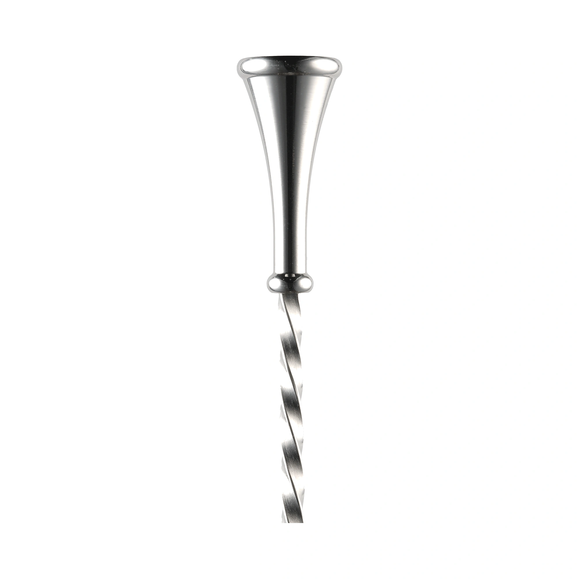 colher de bar com pilão The Bars de 40 cm, haste em espiral, concha em gota e cabeça de pilão