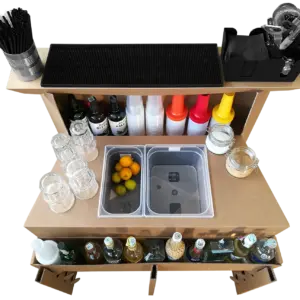 balcão de bar portátil Workstation Easy em cartão, 100 cm