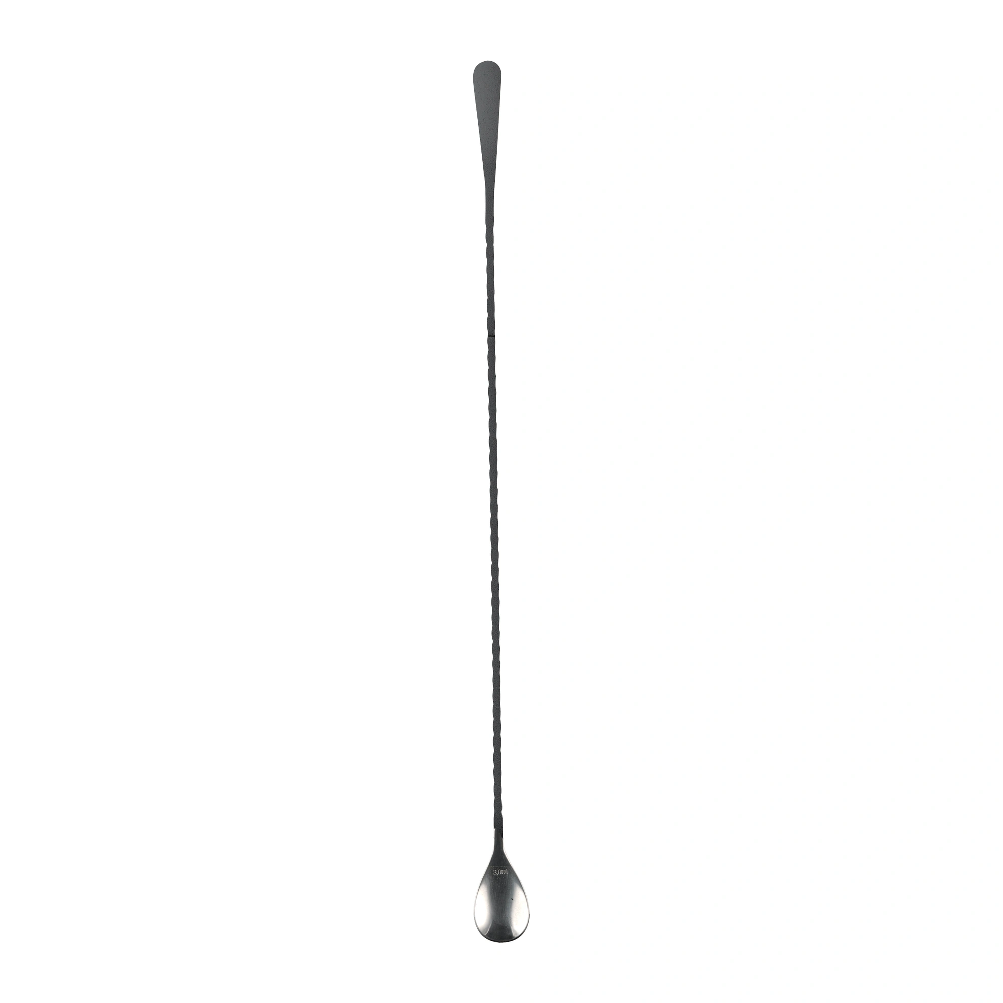 Colher de bar Hoffman 45 cm inox preta, cabo em espiral