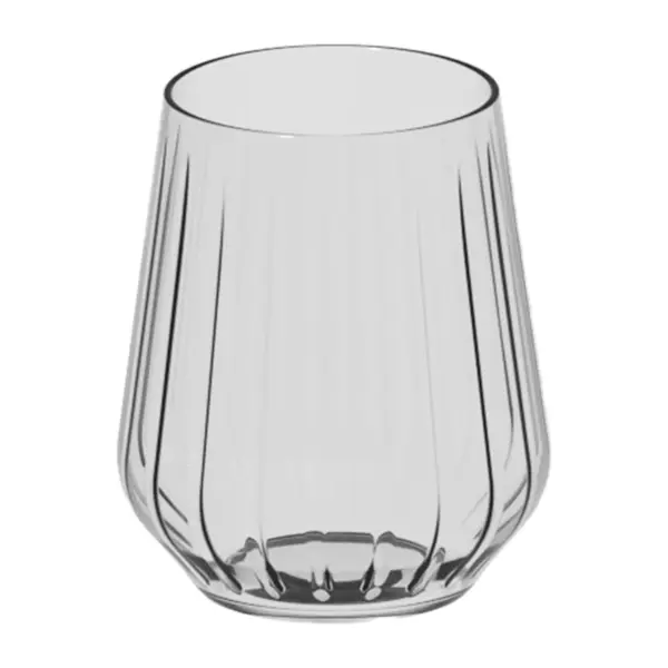Copos Tritan Kaleido 39 cl transparentes com a parede de riscas verticais