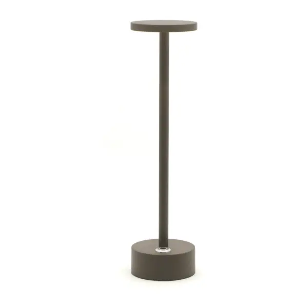 Candeeiro LED recarregável Eclaire Lite em alumínio pintado de bronze, 30 cm de altura