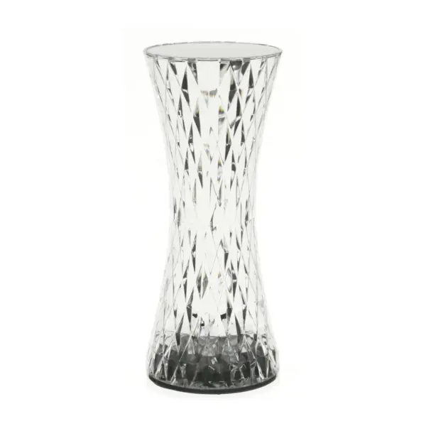 Candeeiro de mesa LED Reflex com corpo em poliestireno transparente, 19 cm de altura