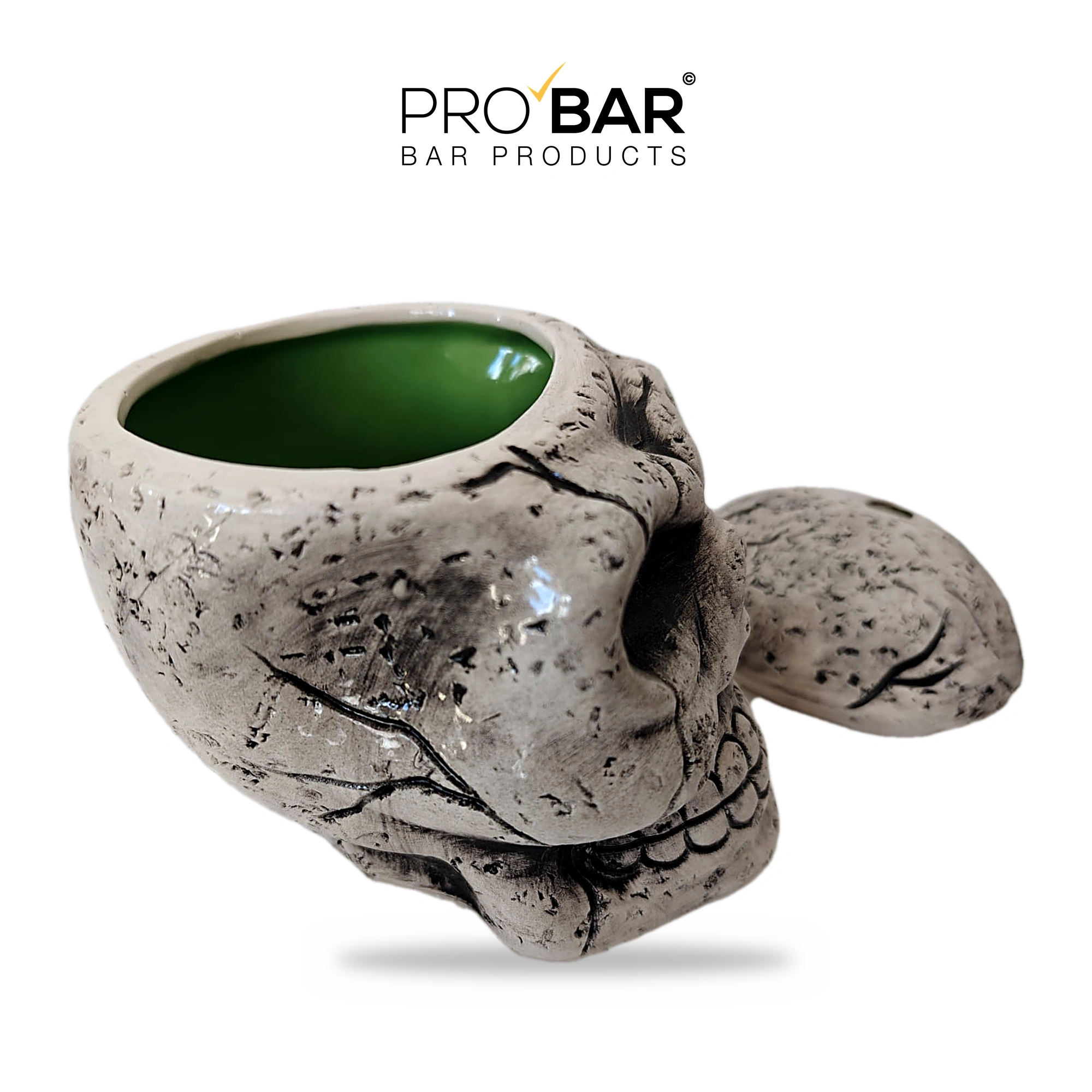 Caneca caveira Skull Stone 50 cl em cerâmica pintada à mão