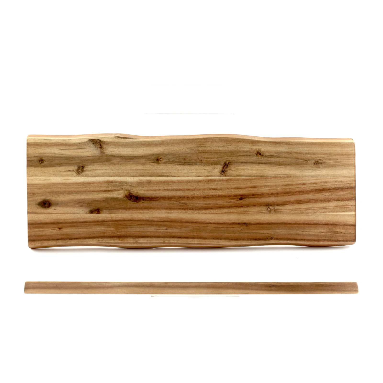 Tábua de queijos retangular Kesper em acácia de 53 x 19 cm, vista de cima
