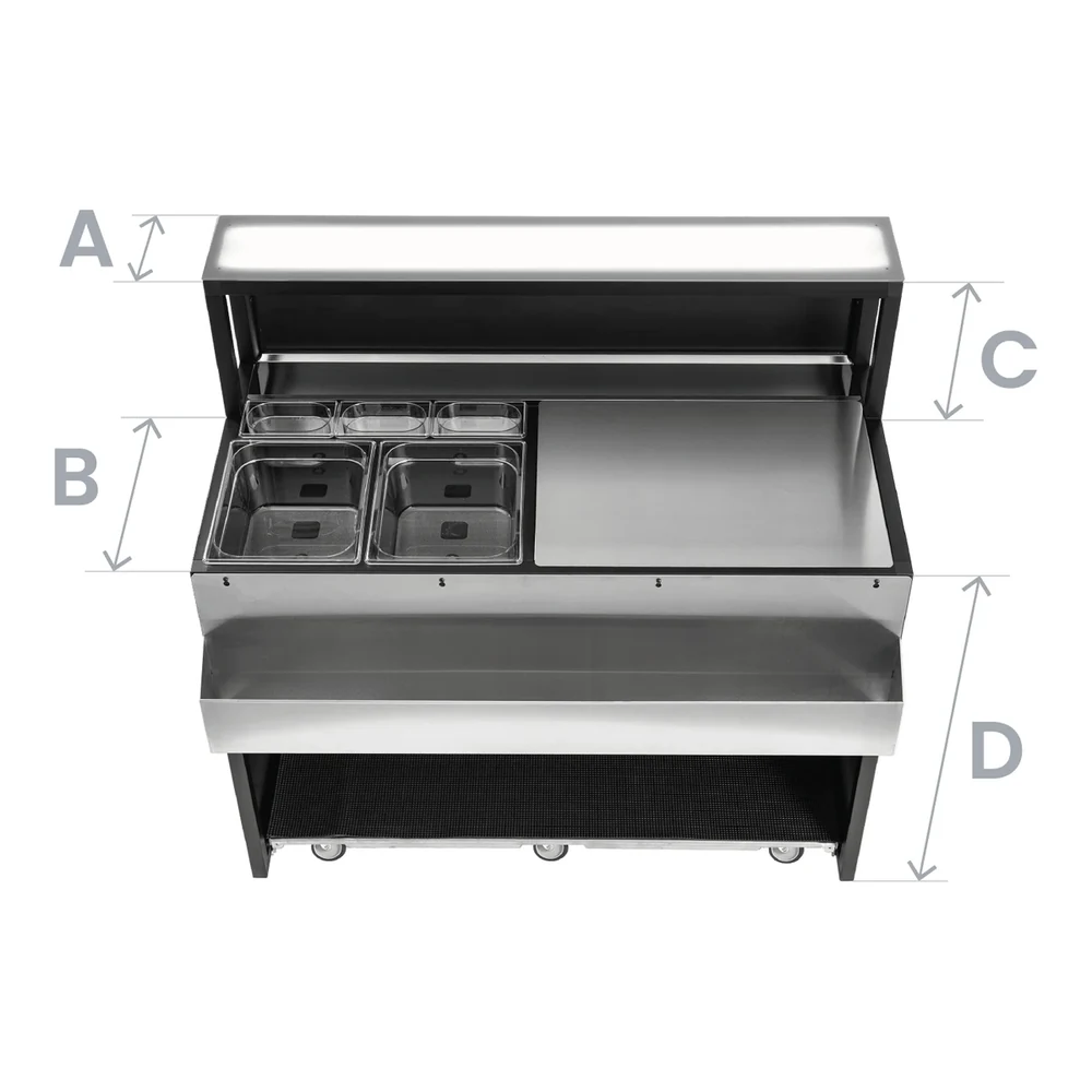 120 cm portable bar station