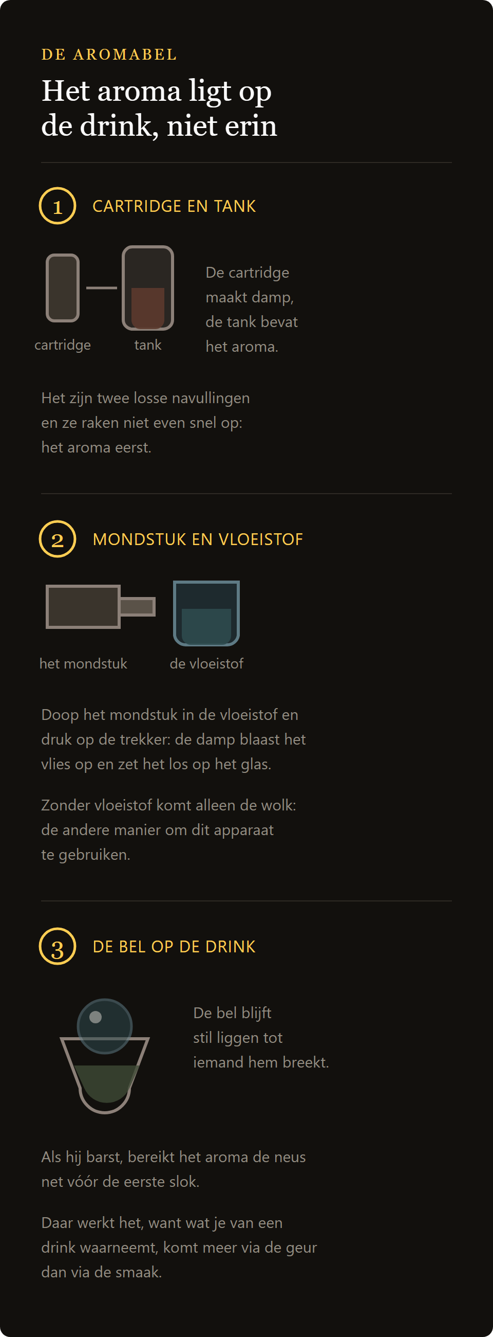Aroma tank: zo ontstaat de aromabel op de cocktail
