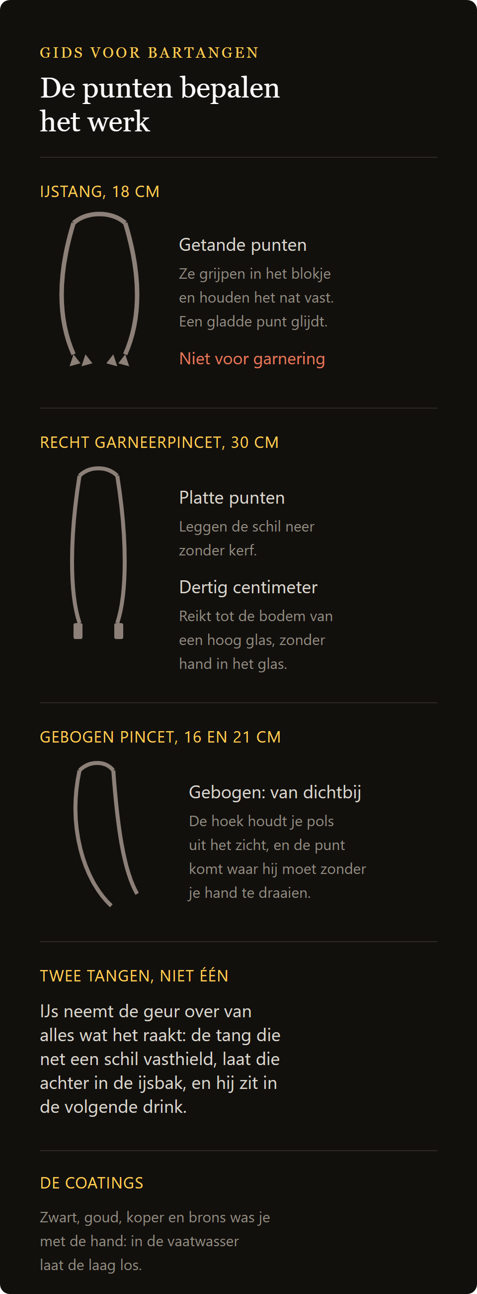Garneertang Lumian: ijstang en garneertangen vergeleken