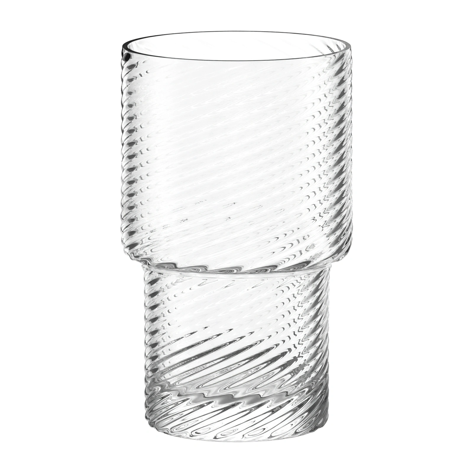 Tumbler glas Berlin Universal van Stölzle Lausitz, 315 ml, met golfreliëf op de wand