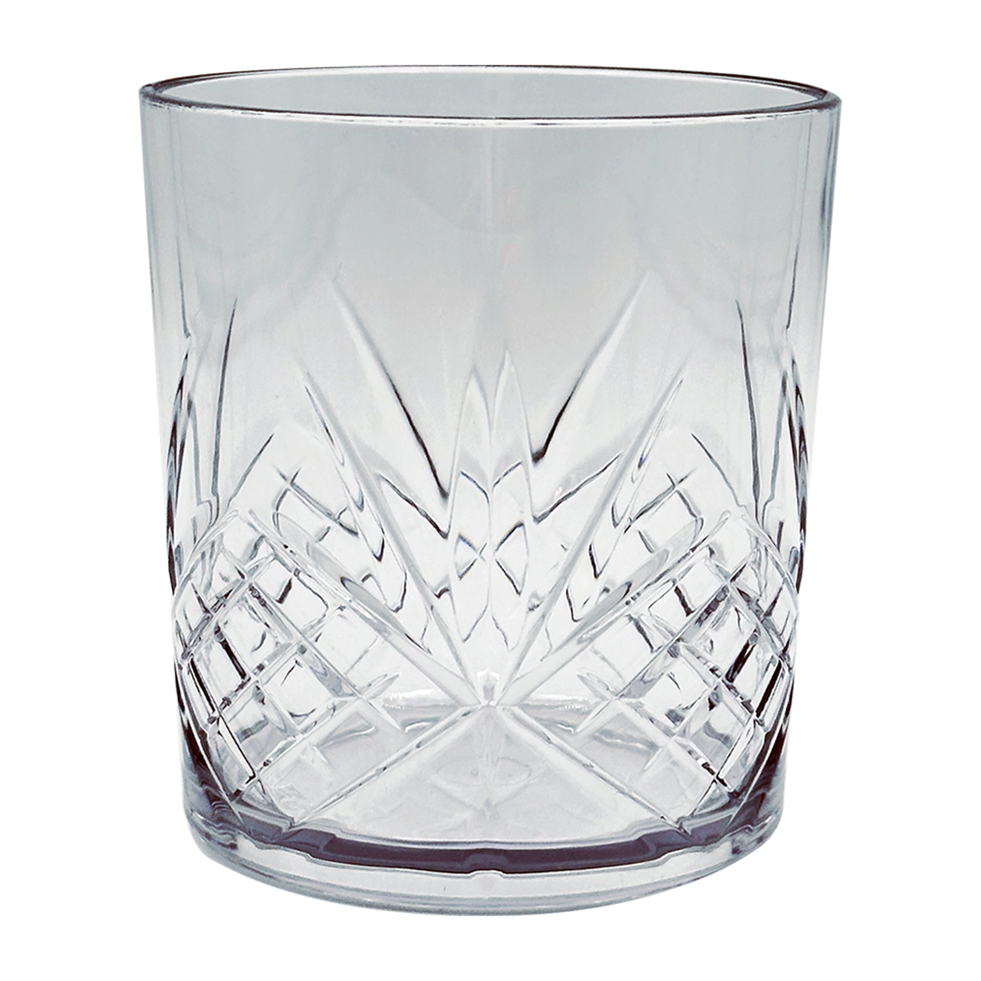 Plastic whiskyglazen Firenze 325 ml in SAN met geslepen wand