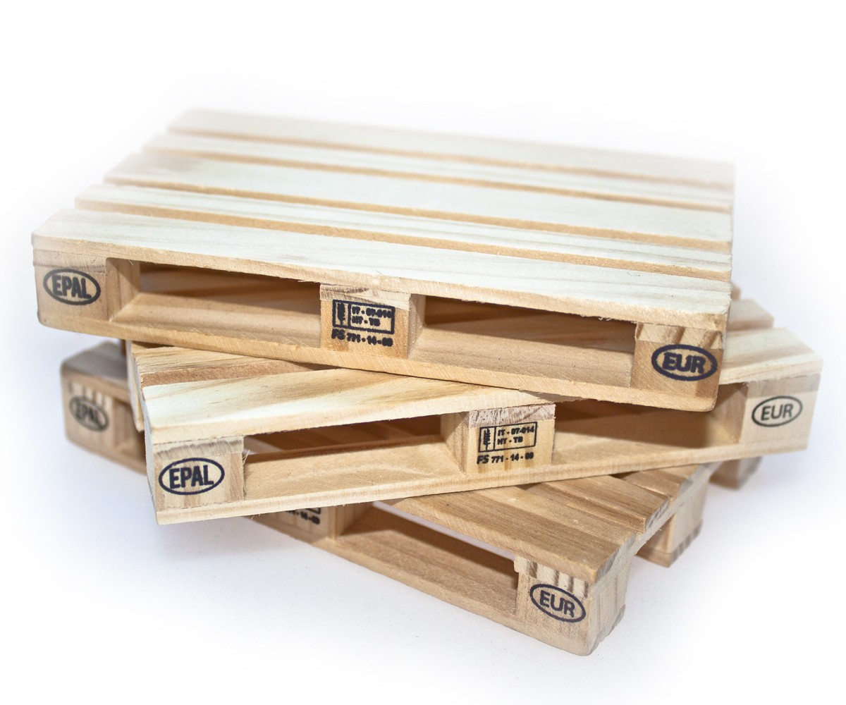 Pallet Coaster 13 x 9cm, Natural Wood - Image 2