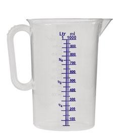 Measuring Jug 1000ml, Clear Plastic, Wide Mouth - Image 3