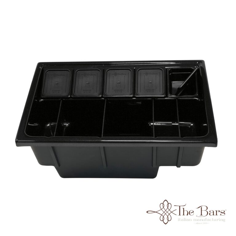 Black Built-in Bar Workstation, 84.5cm, ABS and Polycarbonate